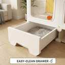 Rabbit Cage with Storage Space, Transparent Door & Waste Collection Tray Sturdy, Spacious, & Easy-to-Clean Ideal for Rabbits, Guinea Pigs, and Small Pets