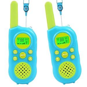 VOOPON Walkie Talkies for Kids 22 Channels Long Range 2 Way Radio Toys for 3-12 Ages with LCD Flash Light, Birthday Gifts for 4 5 6 7 8 9 Years Old Boys Girls for Camping Hiking Indoor Outdoor (Blue)