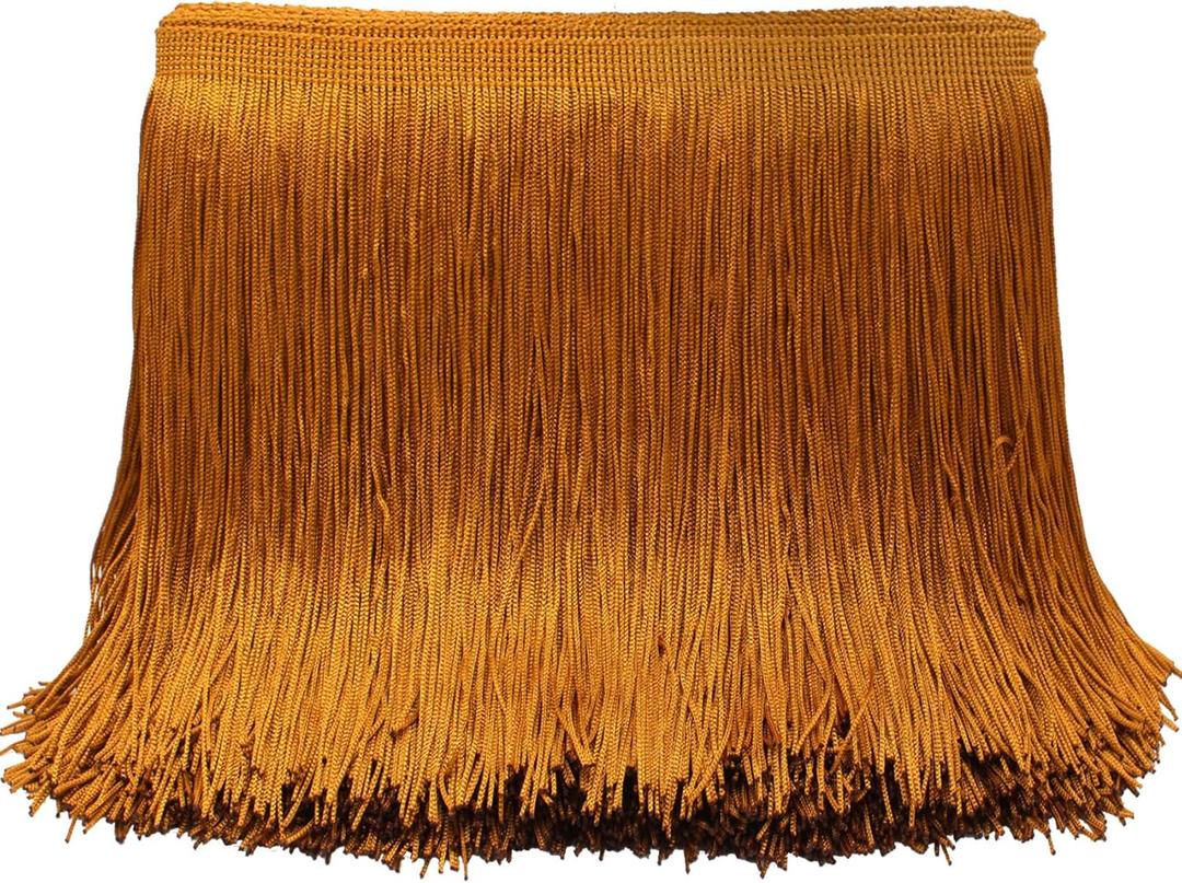 10 Yards of 8" Brown Fringe Trim Tassel Sewing Trim for Clothes Accessories Latin Wedding Dress DIY Lamp Shade Decoration