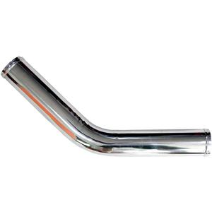 2.5" (63mm) OD 45 Degree Aluminum Elbow Piping with Beaded Ends, for Intercooler & Intake, 19.7" (500mm) Long, Brushed Finish