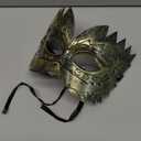 BODIY Vintage Masquerade Mask for Men Gold Roman Soldier Mask Venetian Mardi Gras Phantom Opera Eyemask Rave Accessory
