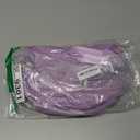 Spacious Crossbody Bag Nylon Bum Bag for Women Fanny Packs Handbags with Adjustable Straps (Pure Light Purple)