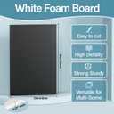 4 Pack Foam Board 24"x36", 0.23 Inch Thickness Black Poster Board, Double-Sided Acid-Free Foam Core Board, Large Lightweight Polystyrene Mat Board for Painting, Display, Craft & School Projects