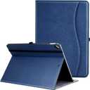 Ztotop Case for iPad Pro 12.9 Inch 2017/2015 (Old Model,1st & 2nd Gen), Premium Leather Folding Stand Folio Cover with Auto Wake/Sleep, Document Card Slots and Multiple Viewing Angles, Navy Blue