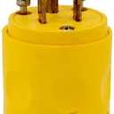 Leviton 515PV 15 Amp, 125V, Grounding Plug, Pack of 4, Yellow