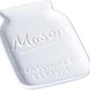 Midwest CBK White Ceramic Mason Jar Trinket Dish, 12"x 8"
