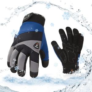 Vgo... -20/-4F COLDPROOF,Winter Work Gloves, Oil Resistant, Water Resistant & Windproof Gloves(Black&Gray,SL7721FW) (Large(1 Pair))