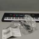 61 key keyboard Piano,Portable Electronic Digital Piano,Built In Dual Speakers,External Microphone,Power Plug,Rich Teaching Content,Multi-Functional Electronic Piano Suitable For Beginners