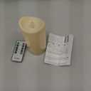 8" x 4" Outdoor Waterproof Flameless Candles with Remote and Timers, Large Pillar Battery Operated Flickering LED Candles for Lanterns, 1000 Hours, Ivory Plastic, Single