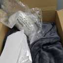 Electric Heated Blanket,Flannel & Sherpa Fast Heating Soft Fleece Heated Twin Blanket 62"x84" with 6 Heating Levels & 10H Auto Off - Grey