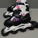 Kids Inline Skates for Boys and Girls Ages 6-12, Adjustable Beginner Skates with Light Up Wheels for Kids Youths Teen (Large(US 5-7.5), Purple)