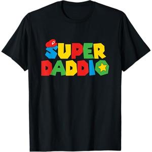 Super Gamer Dad Unleashed Celebrating Fatherly Powers T-Shirt, L