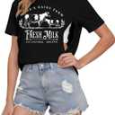 Comfort Breastfeeding Shirts for Women Zip Nursing Tops Causal Distressed Acid Washed Maternity Tees (X-Large, Black)