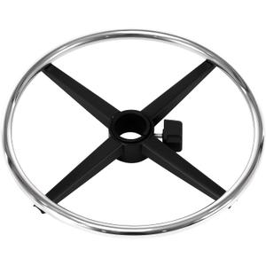 Frassie 17.7 inch Metal Chrome Office Stool Foot Rest Ring, Black Studio Drafting Chair Footrest Ring (Silver)