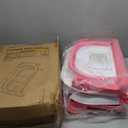 TPN Collapsible Baby Bathtub, Baby Bath Tub with Soft Cushion & Real-Time Thermometer, Baby Bathtub Infant to Toddler Tub (0-36 Months), Portable Newborn Travel Bath Tub (Pink)