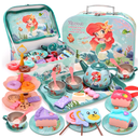 QIZEBABY - Tea Set for Girls, 45-Piece Tin Tea Set for Kids, Includes Teapots and Teacups, Plates, Cookies, Desserts and Ice Cream, Princess Play Toy, Toddler Kitchen Accessories, Gift for Children Ages 3, 4, 5, 6 (Green)