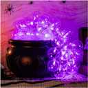 Halloween DIY Bubbling Cauldron Set, Halloween Decorations Indoor, Black Plastic Bowl Hocus Pocus Party Decor Large Candy Bowl Witch Kettle for Party Supplies (purple)