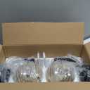 VerRon Rechargeable Battery Operated Wall Sconce Set of Two with Amber Glass Lampshade, Wireless Wall Scone Decor with Remote Control, 15 Colors Black Wall Light for Bedside Hallway Bedroom Doorway (2-Pack)