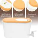 3.5L Plastic Beverage Dispenser with Spigot for Fridge: 0.9 Gallon Leak-proof Beverage Dispenser Summer Drink Container for Iced Tea Lemonade Water Milk(Yelllow) (Multicolor)