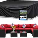 Wanocean Patio Furniture Covers Waterproof, Outdoor Furniture Cover with Storage Bag, Outdoor Table and Chair Cover for Rain, UV, Snow and Dust (137"L x 102"W x 35"H)