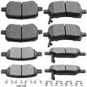Ceramic Brake Pads Kits,SCITOO 8pcs Brakes Pads Set fit for 2008 for Chevy Cobalt, 04-12 for Chevy for Malibu,07-09 for Pontiac G5,06-10 for Pontiac G6,07-09 for Saturn Aura