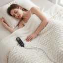 Garvee Heated Weighted Blanket for Adult 20 lbs, 60 x 80 inches, White