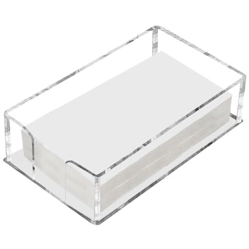 Fengzhe Acrylic Guest Towel Napkin Holder, Clear Bathroom Paper Hand Towels Storage Tray, Disposable Paper Towel Holder for Bathroom, Kitchen, Parties, Weddings, and Various Events .8.5''x4.9''x2.4''