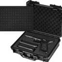 TSA Approved Pistol Case for Handguns - Hard Shell Gun Cases with Customizable Foam, Waterproof & Shockproof, Compact 9mm Gun Storage for Airline Travel, Range Training, and Secure Firearm Transport