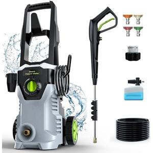 Pressure Washer, Power Washer with Foam Cannon High Pressure Washer for Cars, Fences, Patios, Decks, Patios and Driveway Powerwasher