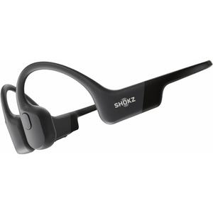 SHOKZ OpenRun - Open-Ear Bluetooth Bone Conduction Sport Headphones, Sweat Resistant Wireless Earphones for Workouts and Running, Built-in Mic, with Hair Band, Black (Standard Size+Magnetic Charging)