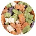 Sugared Gummy Bears, 2 Pound Bulk Bag, White, Orange, Purple & Green, Trick-Or-Treat Party Bag Fillers