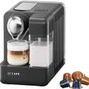 Espresso Machine with Integrated Automatic Milk Frother - Single-Serve Coffee Maker Capsule Compatible, One Touch Latte & Cappuccino, Single or Double Shot Espresso Maker