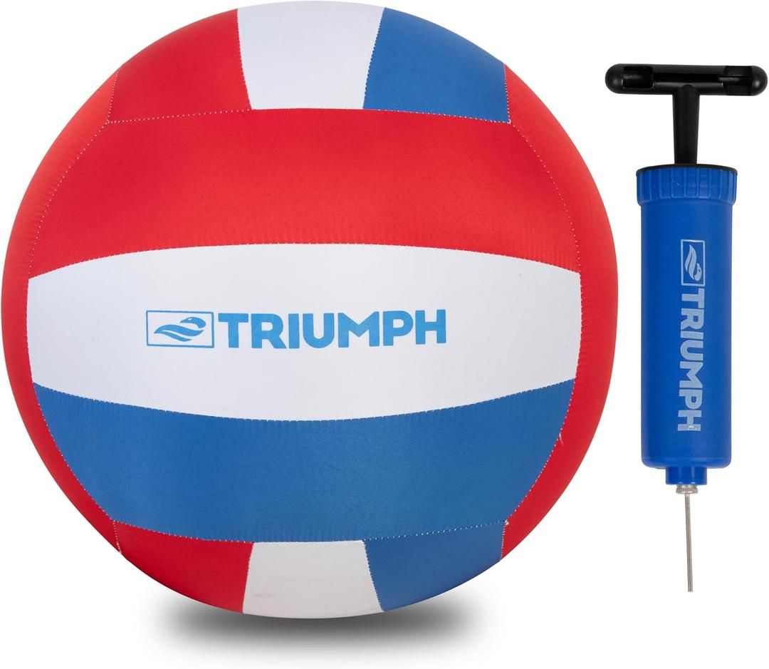 Triumph Patriotic Monster Volleyball - from the Beach to the Backyard, Play Multiple Games with the Oversized Volleyball