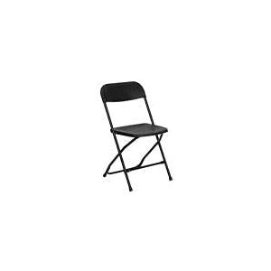Plastic Folding Chair, 800 lbs. Capacity, White - Lot of 10