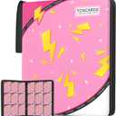 Trading Card Binder 9 Pocket,Card Binder 900 Pockets,Card Book Holder Cards with 50 Removable Sleeves,3-Ring Zip Design MTG/TCG/Sport Collectible Trading Card Albums Gifts for Boys and Girls (Pink) (Large)