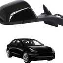 Side Mirror Car Door Mirror Fits for Tesla Model 3 2017-2023 Right Passenger Side, Power Adjustable-Heated Glass-Memory Recall,51167177128, Black RH, 13-Pins