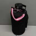 Insulated Water Bottle 128oz,Triple Wall Vacuum Stainless Steel(Dishwasher Safe),Leak Proof & Non-BPA,Flask Jug with Paracord Handle & Straw Spout Lids Sports Sakura