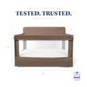 Baby Delight Lunaire Full Size Crib | Breathable Mesh Baby Crib | Tool-Free Assembly Baby Bed | 100% GOTS Certified Organic Cotton Fabric | Organic Mocha