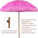 AMMSUN 7.5ft Hula Thatched Hawaiian Tiki Patio Beach Umbrella with Tilt