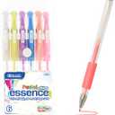 BAZIC Products Essence Gel Pen 0.8mm Pastel Color, Comfort Grip Acid Free Smooth Writing for Drawing Coloring Greeting Card Art Gift (6/Pack), 1-Pack