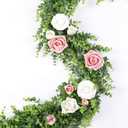 DearHouse 4 Pack Faux Eucalyptus Garland Plant, Artificial Vines Hanging Eucalyptus Leaves Greenery Garland for Wedding Backdrop Arch Wall Decor,5.9 Feet/pcs UV Protected Indoor Outdoor