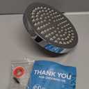 Pressure Shower Head AntiClogging Silicone Nozzles 2.5 GPM Removable Restrictor Easy to Clean Adjustable Replacement easy to install with Plumbers Tape 6 inch Classic Chrome Finish