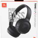 JBL Tune 510BT - Bluetooth headphones with up to 40 hours battery, microphone for call, foldable and comfortable, Android and iOs compatible (Black)