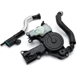 SHUNSEN PCV Valve Engine Crankcase Vent Valve Oil Separator with Breather Hose Kit For 2012-2018 Audi A4 A5 A6 Q5 Quattro Allroad 2.0T Replaces# 06H103495AE 06H103495J 06H103495AK