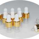 Small Dropper Bottle, 10pcs 1ml Mini Sample Dropper Bottles Mini Makeup Containers for Travel Liquids Tiny Glass