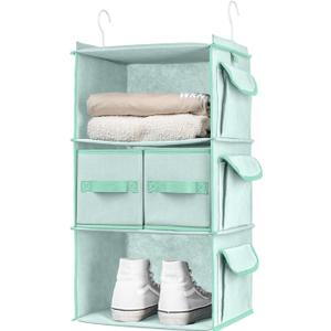 SMIRLY 3-Shelf Hanging Closet Organizer - Hanging Shelves for Sweater Storage and More