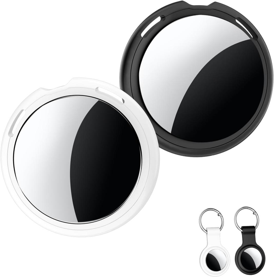 2025 [Apple MFi Certified] Pair with Apple Find My (iOS Only) Tracker Tags-2 Pack Bluetooth Smart Tracker Tag Key Finder Item Locator Waterproof Finder Worldwide Tracking for Key Wallet Bags Dog