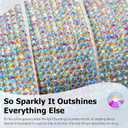 Bling Crystal AB Rhinestone Sheets Self Adhesive, 9.4x15.8 Inch Glitter Rhinestone Stickers Gems, Crystal Diamond Sticker for Car Craft DIY Decoration