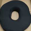 5 STARS UNITED Donut Pillow Hemorrhoid Tailbone Cushion  Large Floor Cushion for Pain Relief  Coccyx, Prostate, Sciatica, Pelvic Floor, Pressure Sores, Pregnancy, Postpartum Recovery, Black