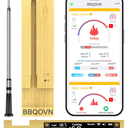 WiFi Sub-1G Wireless Meat Thermometer Unlimited Range, Check Temp Anywhere,7 NIST Certified Sensors with Ambient Temp, Monitor for BBQ, Grill, Oven, Smoker, Air Fryer (Black